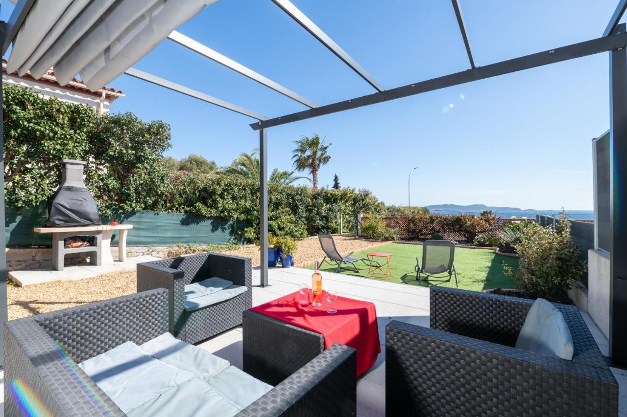 Face A La Mer Superbe Villa Terrasse Barbecue Le Pradet Carqueiranne Ngoại thất bức ảnh
