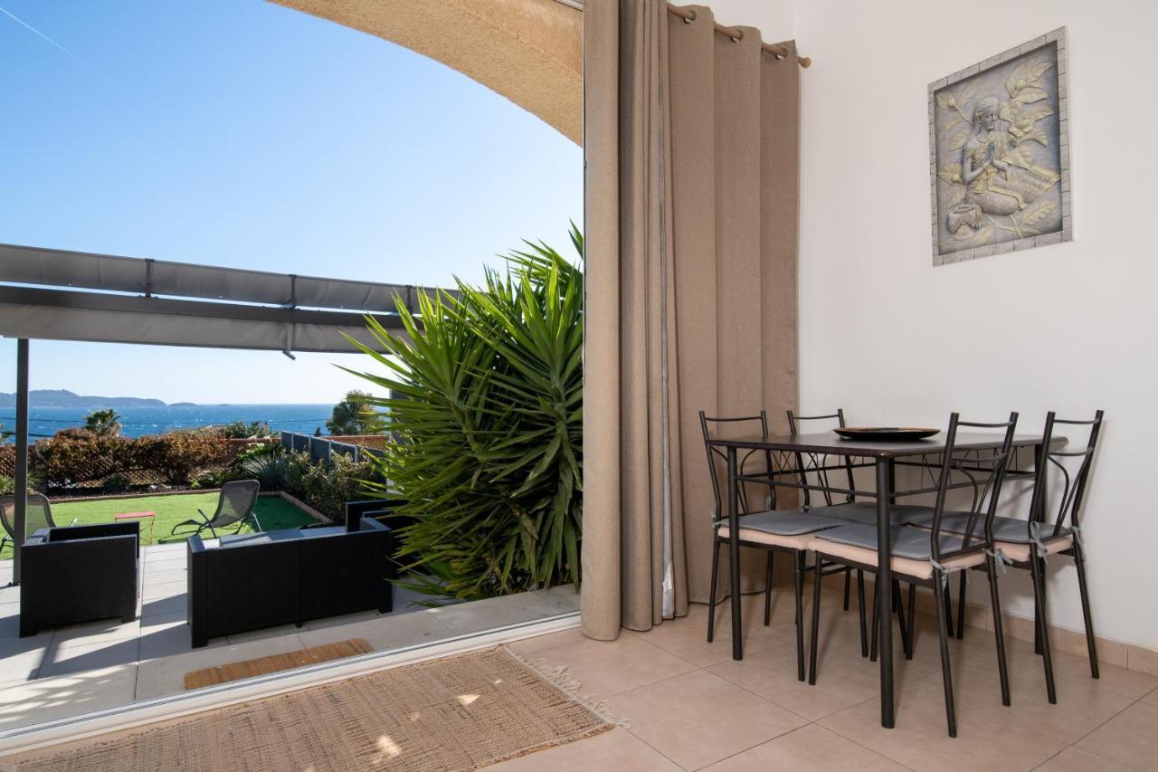 Face A La Mer Superbe Villa Terrasse Barbecue Le Pradet Carqueiranne Ngoại thất bức ảnh
